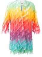 Ava Adore - Fringed Coat - Women - Cotton/acrylic/polyester/other Fibers - 42, Blue, Cotton/acrylic/polyester/other Fibers