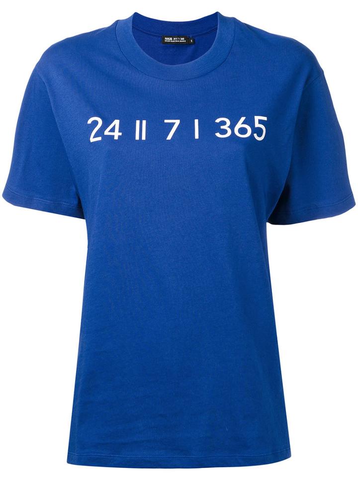 Haus By Ggdb - Printed T-shirt - Women - Cotton - S, Blue, Cotton