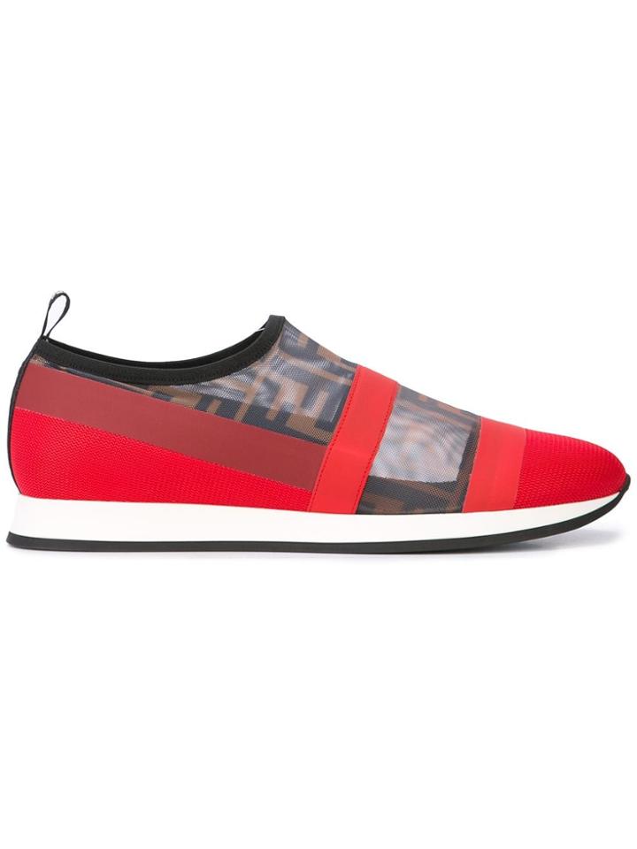 Fendi Colibri Slip-on Sneakers - Red