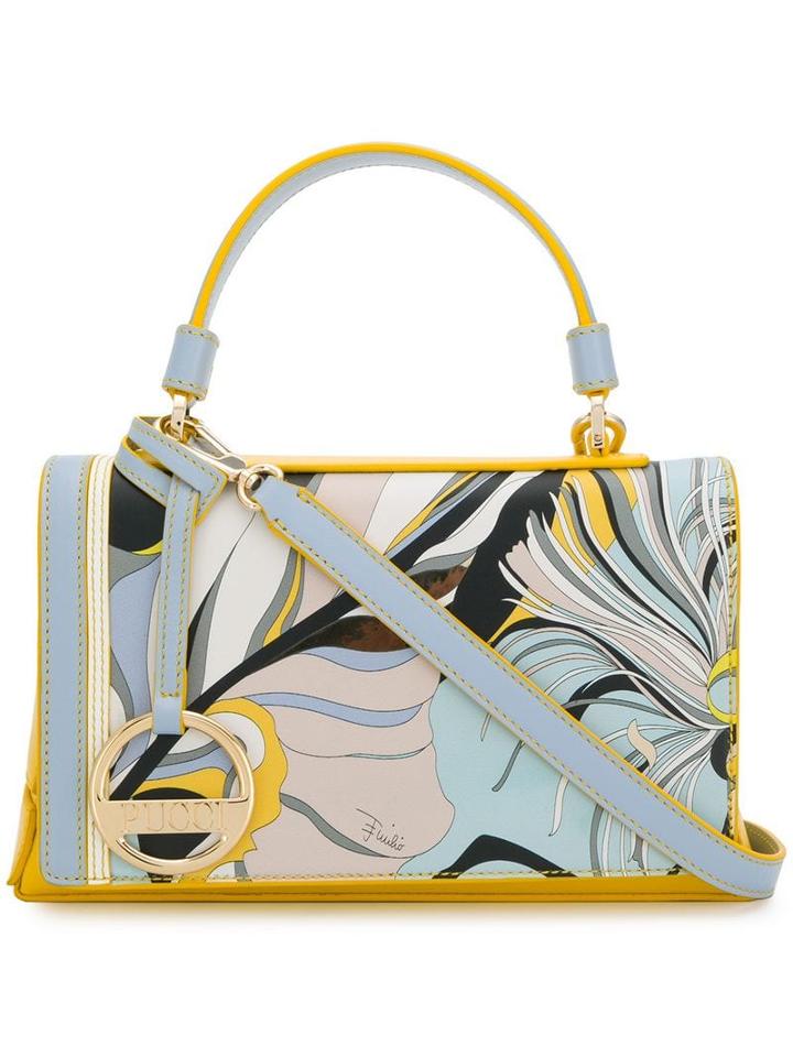 Emilio Pucci Celeste Frida Print Pilot Tote Bag - Yellow