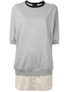 3.1 Phillip Lim Shirt Hem Sweatshirt, Women's, Size: Large, Grey, Cotton