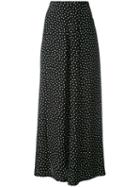 P.a.r.o.s.h. Long Polka Dot Skirt, Women's, Size: Medium, Black, Silk