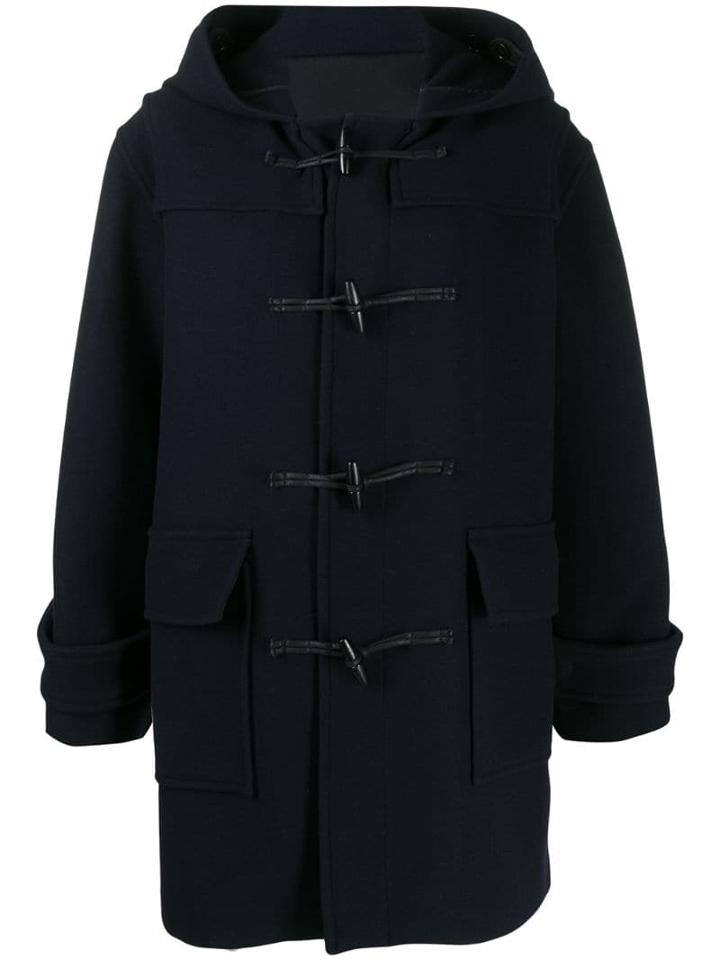 Msgm Virgin Wool Peacoat - Blue