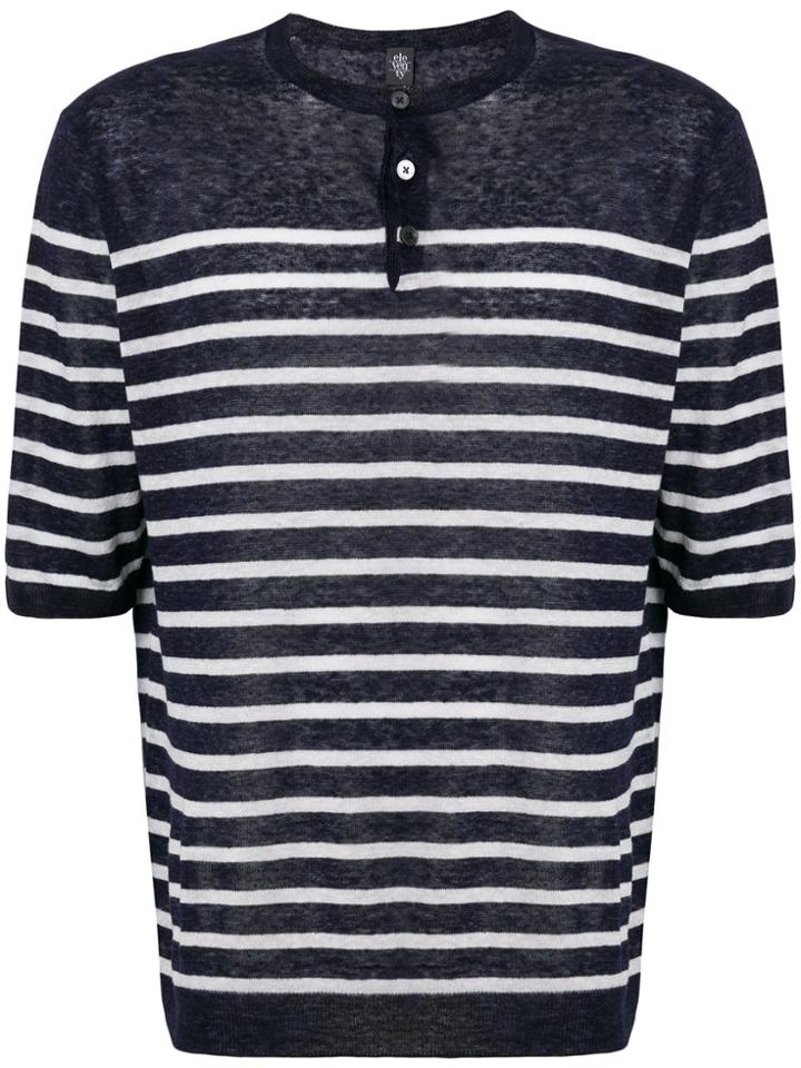 Eleventy Striped T-shirt - Blue