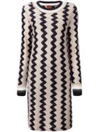 Missoni Zig Zag Pattern Dress, Women's, Size: 48, Black, Silk/spandex/elastane/rayon/wool