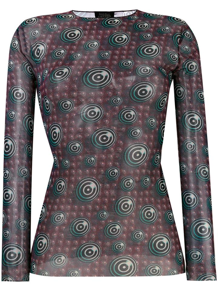 Jean Paul Gaultier Vintage Sheer Printed Top - Multicolour