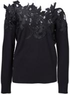 Sacai 'lily' Off-shoulder Sweatshirt