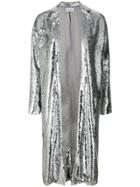 16arlington Sequin Longline Coat - Grey