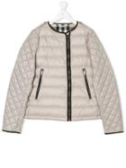 Burberry Kids Diamond Quilt Padded Jacket - Nude & Neutrals