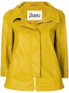 Herno Funnel Neck Cropped Jacket - Yellow & Orange