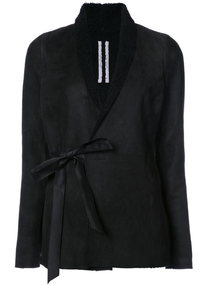 Rick Owens Wrap-style Jacket - Black