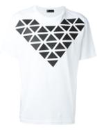 Giuliano Fujiwara Front Print T-shirt, Men's, Size: L, White, Cotton