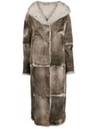 Salvatore Santoro Reversible Long Coat From Lapin Rabbit Skin, Ligt