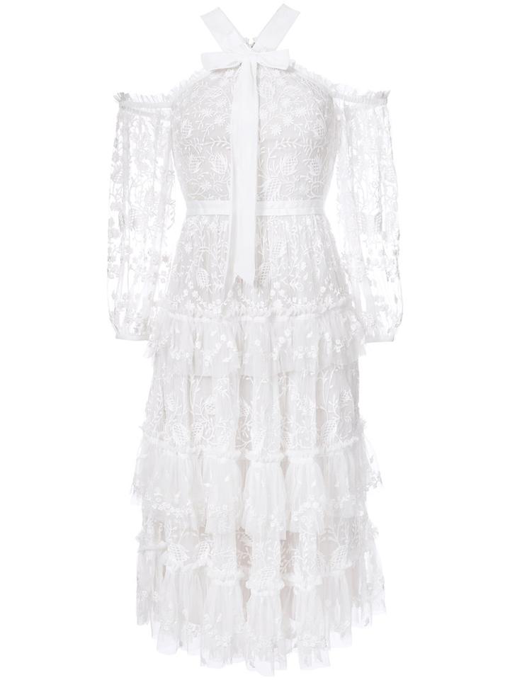 Needle & Thread - Embroidered Lace Dress - Women - Nylon/polyester - 4, White, Nylon/polyester