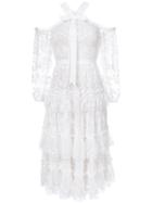 Needle & Thread - Embroidered Lace Dress - Women - Nylon/polyester - 4, White, Nylon/polyester