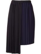 Astraet Asymmetric Pleated Skirt, Women's, Size: 0, Black, Polyester/cupro