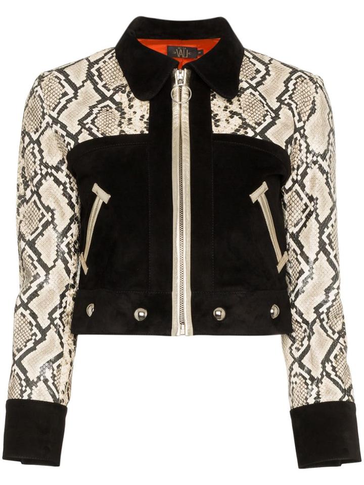De La Vali Vito Cropped Leather Jacket - Black