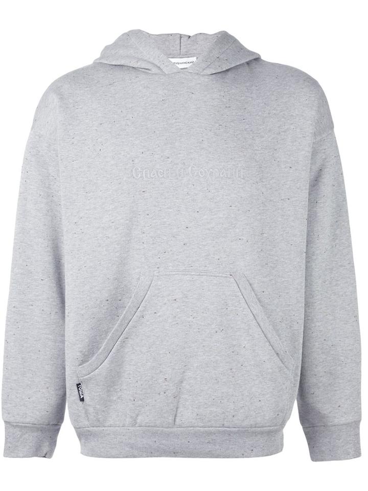 Gosha Rubchinskiy Oversized Front Pocket Hoodie, Men's, Size: Xl, Grey, Cotton/polyester/viscose