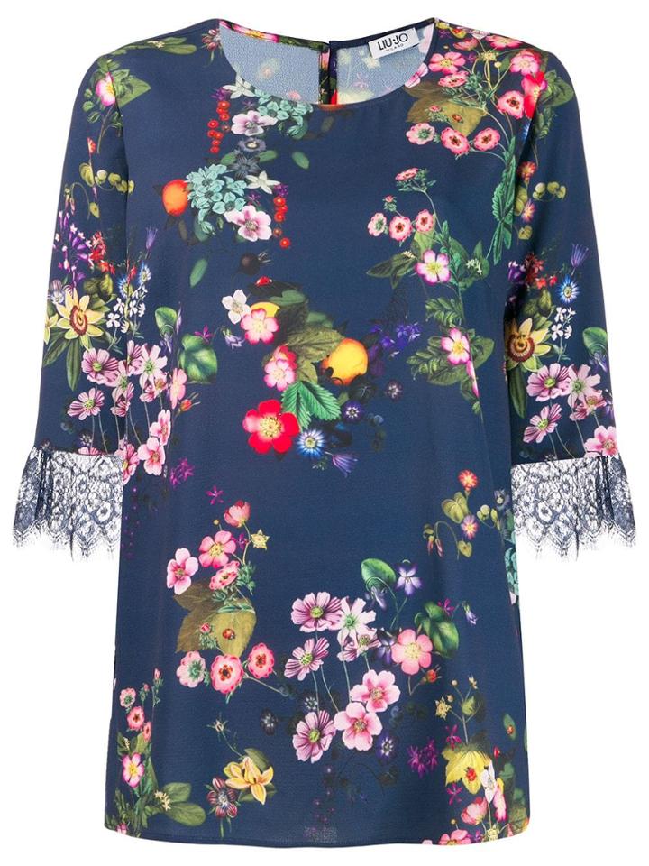 Liu Jo Floral Print Blouse - Blue