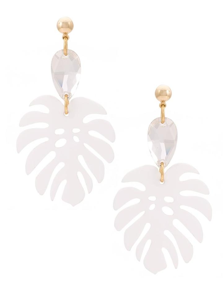 Serpui 'leaf' Earrings, Women's, White