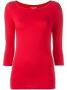 Majestic Filatures Three-quarters Sleeve T-shirt, Women's, Size: I, Red, Viscose/spandex/elastane