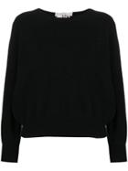 Allude Tie Back Knit Top - Black