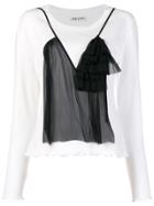 Aalto Ruffled Embellishment T-shirt - White
