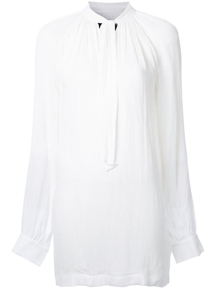 Kitx Split Neck Shirt, Women's, Size: 10, White, Silk/viscose