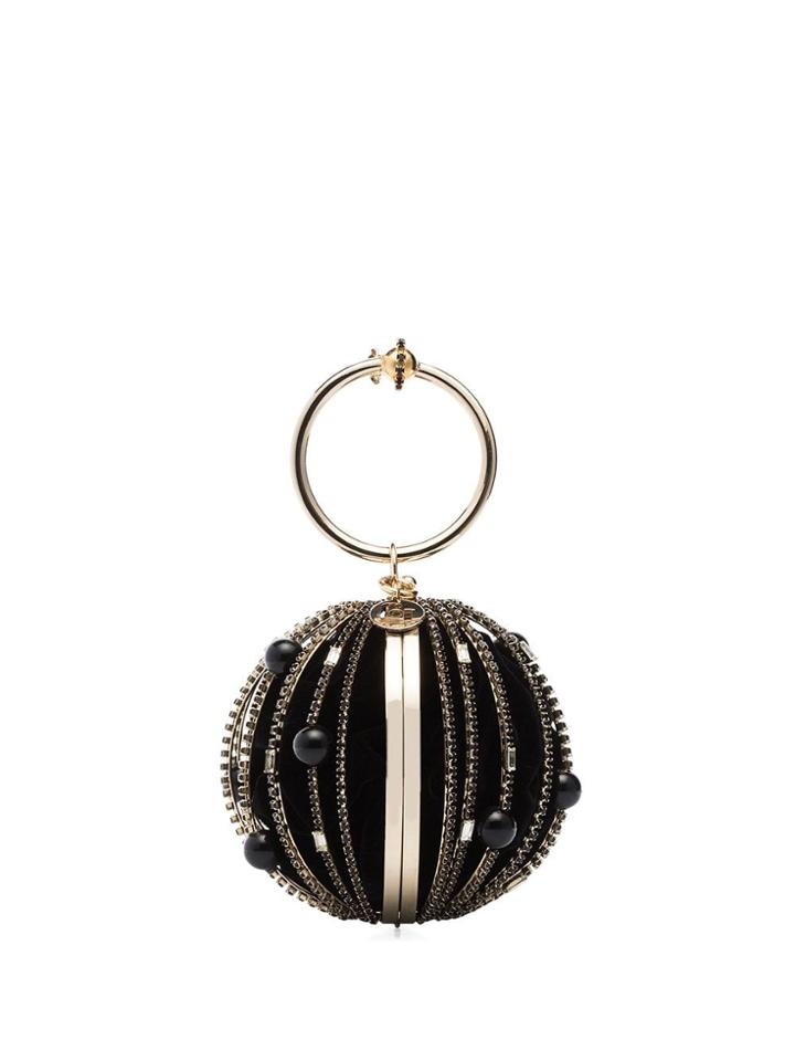 Rosantica Sasha Crystal-embellished Bracelet Bag - Black