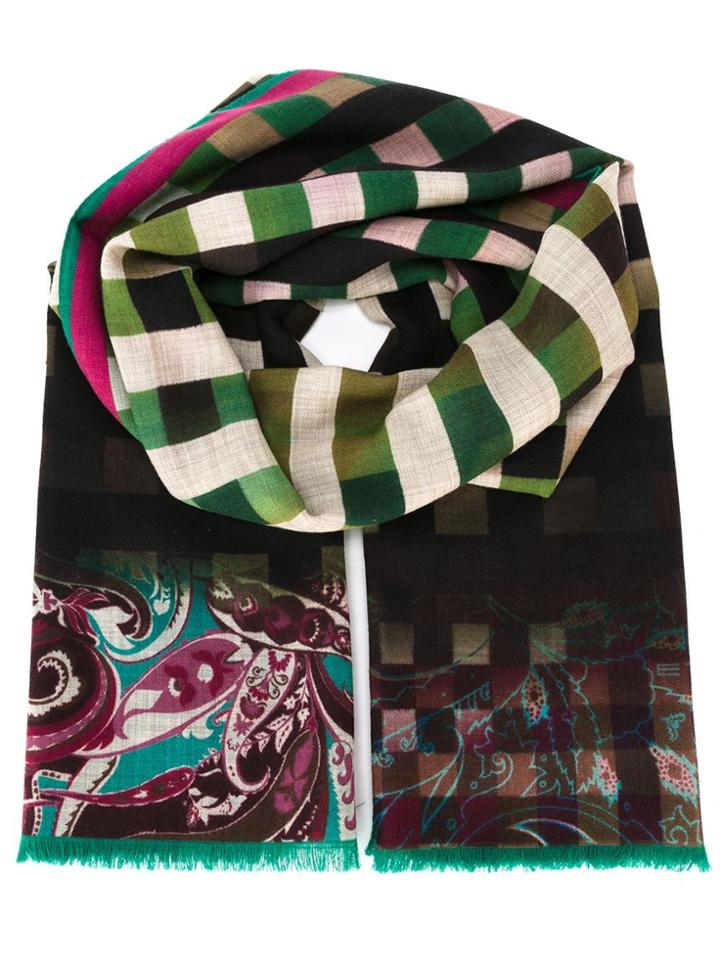 Etro Printed Scarf - Green