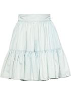 Miu Miu High Waisted Denim Skirt - Blue