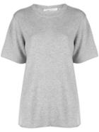 Extreme Cashmere Short Sleeved Knit Top - Grey
