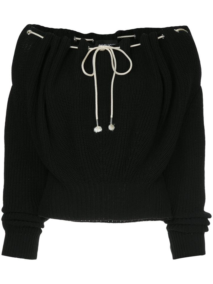 Calvin Klein 205w39nyc Drawstring Sweater - Black