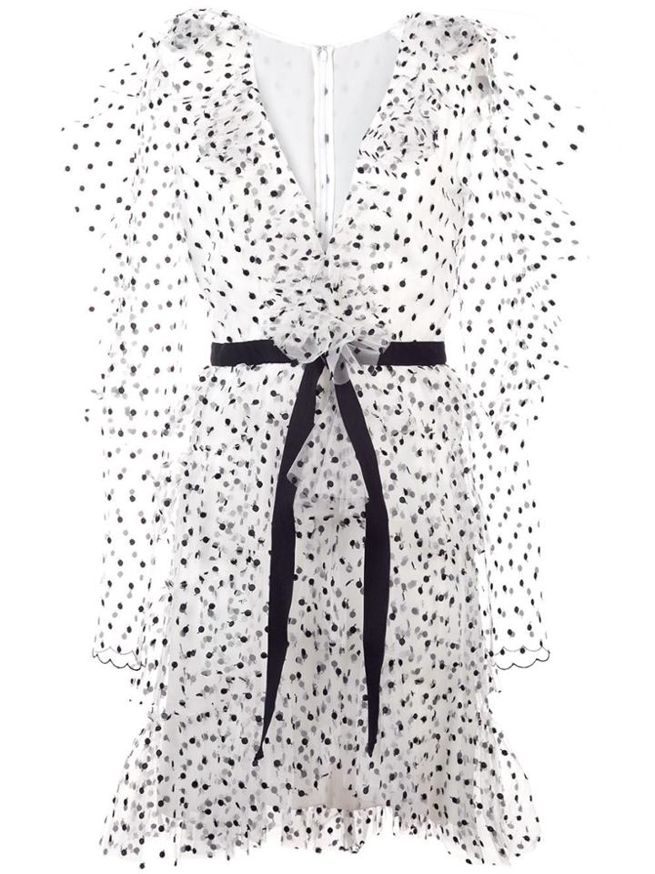 Philosophy Di Lorenzo Serafini Dotted Ruffle Dress - White