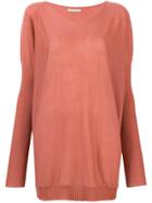 Mantu Boxy Knitted Top - Pink & Purple