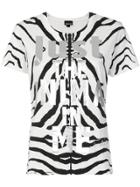 Just Cavalli Zebra Print T-shirt - White