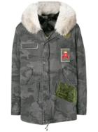 Mr & Mrs Italy Fur-trimmed Short Parka - Grey