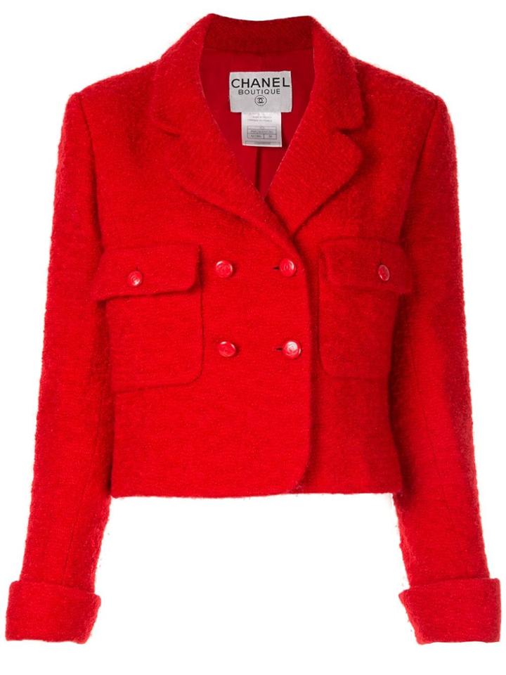 Chanel Pre-owned 1997s Double-breasted Jacket - Red