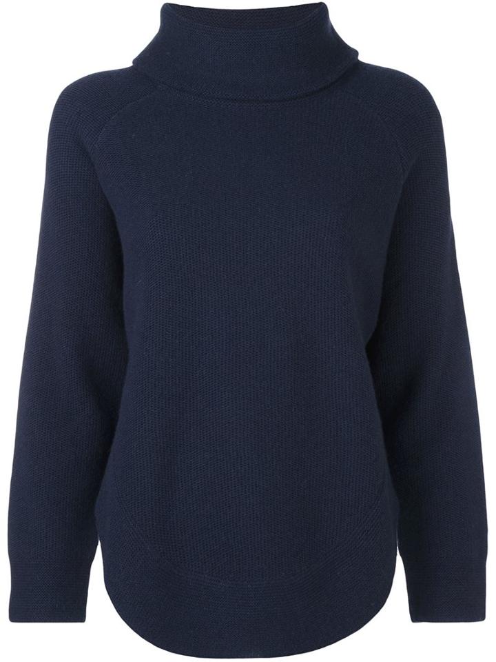 Armani Collezioni Roll Neck Jumper, Women's, Size: Small, Blue, Cashmere/wool