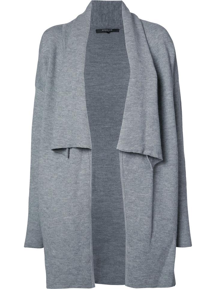 Derek Lam Open Cardigan, Women's, Size: Large, Grey, Polyamide/cashmere