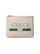 Gucci Gucci Print Leather Small Portfolio - Nude & Neutrals