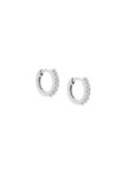 Astley Clarke Mini Halo Diamond Hoop Earrings, Women's, Metallic