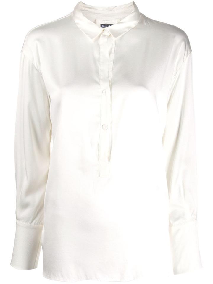 Kristensen Du Nord Half Button Front Shirt - White