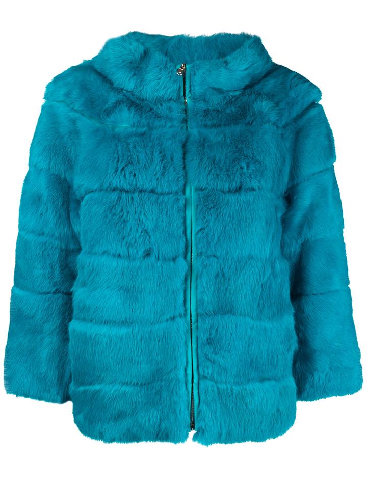 Blugirl Boxy High Neck Jacket - Blue