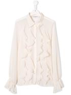 Philosophy Di Lorenzo Serafini Kids Ruffle Trim Blouse - Neutrals