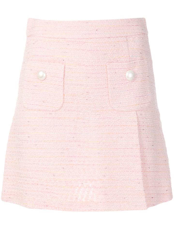 Boutique Moschino Tweed Mini Skirt - Pink & Purple