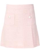 Boutique Moschino Tweed Mini Skirt - Pink & Purple