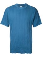 Sasquatchfabrix. - Ribbed Stripes T-shirt - Men - Cotton - M, Blue, Cotton