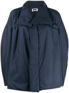 132 5. Issey Miyake Oversized High Neck Jacket - Blue