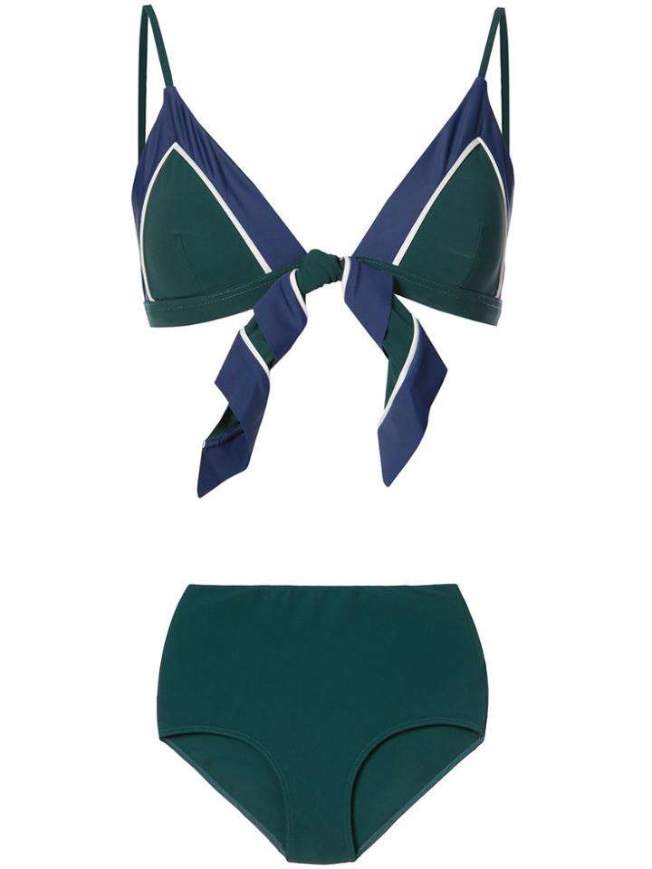 Rye Tie Front Bikini - Green